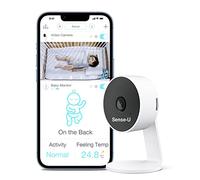 Moniteur vidéo Sense-U pour bébé avec caméra HD 1080P, Vision Nocturne, Audio en arrière-Plan, détection de Mouvement sans Frais mensuels (Compatible avec Le Bébé Moniteur Sense-U)