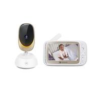 Motorola Baby Comfort 85 Connect Babyphone Vidéo avec Fonction Pivotante/Zoom/Wi-Fi, Ecran Couleur 5,0", Vision Nocturne Infrarouge, Audio Bidirectionnel/Capteur de Température, Blanc