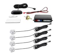 Moniteurs d'angle Mort Parktronic Automatiques pour Voitures 12V Système Détection De Buzzer Capteur Stationnement Systèmes Radar Recul Capteur Recul Auto(Silver)