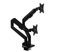Monitor Arm:Alzare Neo Duo - Gas Spring Monitor Stand Black