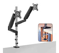 Monitor Arms Monitor and Laptop Mount 2-in- 1 Adjustable Dual Arm Desk Mounts Column Type Dual Monitor Stand Arm VESA Mount 75/ 100mm with C Clamp Monitor Accessories (A Column 70CM)