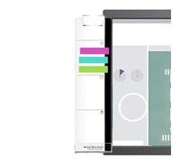 Monitor Memo Board - 11,81 x 3,15 pouces, panneau acrylique transparent, montage latéral pour ordinateur | Organisateur de messages pratiques transparents avec adhérence pour bureau Phone Task