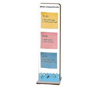 Monitor Memo Board - 30x8cm Wooden Anti Tip Office Desk Note Board