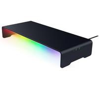 Monitor Stand Chroma - Support De Moniteur En Aluminium Avec Hub Usb-C À 4 Voies Avec Chroma Rgb (50Cm X 21Cm X 7.85Cm, Construction Robuste, Capacité De Charge De 20 Kg) Noir