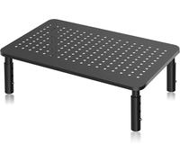 Monitor Stand, Monitor Riser for PC Desktop with Ventilated Metal Platform (370 x 235 mm), Adjustable in 3 Heights for Laptop, Printer, Projector, Printer up to 20 kg
