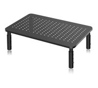 Monitor Stand Monitor Riser for PC Desktop with Ventilated Metal Platform (370 x 235 mm) Adjustable in 3 Heights for