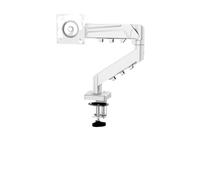 Monitor Stand， Support de Moniteur Unique for écrans VESA jusqu'à 32 Pouces, Bras d'affichage réglable, Support de Tablette, Support de Pince de Bureau ，Parts(White)