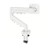 Monitor Stand， Support de Moniteur Unique for écrans VESA jusqu'à 32 Pouces, Bras d'affichage réglable, Support de Tablette, Support de Pince de Bureau ，Parts(White)
