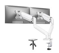 Monitor Stand， Support for Double Moniteur for écrans de 13 à 32 Pouces, Support réglable, avec pivotement à 180°, Inclinaison, Rotation à 360° for Le Bureau à Domicile ，Parts(White)