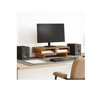 vidaXL Support de moniteur Vieux bois 50x27x15 cm Bois d'ingénierie