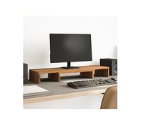 vidaXL Support de moniteur élévateur réglable en chêne pour double moniteur, pour bureau