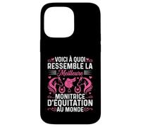 Monitrice D'équitation Humour Monitrice Passionné De Chevaux Coque pour iPhone 14 Pro Max