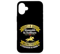 Monitrice D'équitation Humour Monitrice Passionné De Chevaux Coque pour iPhone 16 Plus