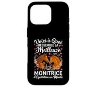 Monitrice D'équitation Humour Monitrice Passionné De Chevaux Coque pour iPhone 16 Pro