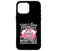 Monitrice D'équitation Humour Monitrice Passionné De Chevaux Coque pour iPhone 16 Pro Max