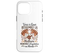 Monitrice D'équitation Humour Monitrice Passionné De Chevaux Coque pour iPhone 16 Pro Max