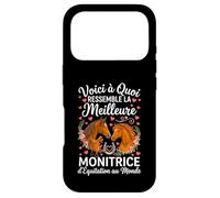 Monitrice D'équitation Humour Monitrice Passionné De Chevaux Coque pour iPhone 17 Pro