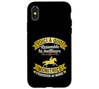 Monitrice D'équitation Humour Monitrice Passionné De Chevaux Coque pour iPhone X/XS