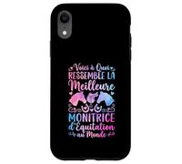 Monitrice D'équitation Humour Monitrice Passionné De Chevaux Coque pour iPhone XR