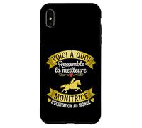Monitrice D'équitation Humour Monitrice Passionné De Chevaux Coque pour iPhone XS Max