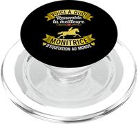 Monitrice D'équitation Humour Monitrice Passionné De Chevaux PopSockets PopGrip pour MagSafe