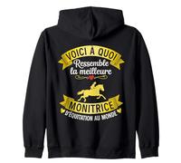 Monitrice D'équitation Humour Monitrice Passionné De Chevaux Sweat à Capuche