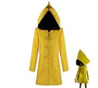 Monivi Little Nightmares Six Costume de cosplay jaune à capuche pour Halloween, fête de costumade, Comic Con, taille S