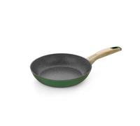 Monix Amazonia | Poêle 18 cm, aluminium forgé | Revêtement antiadhésif triple couche, sans PFOA, Full Induction, anses en bakélite soft touch effet bois