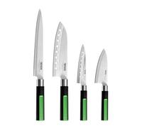 MONIX Green | Coffret de 4 Couteaux Japonais, en Aluminium forgé, Manche en bakélite résistante à la Chaleur, Tous Feux Dont Induction