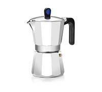 MONIX Induction Express | Cafetière Italienne à Induction Aluminium, Argent, 6 Tasses