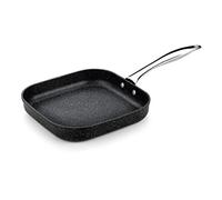 Monix Mineral - Grill Carré Lisse 24 x 24 cm Aluminium Forgé Revêtement antiadhésif, Type Pierre, sans PFOA, - Induction G