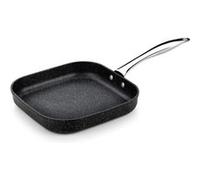 Monix Mineral - Grill Carré Lisse 24 x 24 cm Aluminium Forgé Revêtement antiadhésif, Type Pierre, sans PFOA, - Induction G