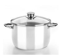 MONIX Optima | Faitout 24 cm avec couvercle en verre, inox 18/10, fond triple diffuseur, compatible tous feux dont induction