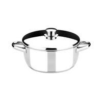 MONIX Optima | Faitout 30 cm avec Couvercle en Acier Inoxydable 18/10