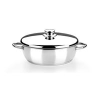 Monix Optima Plat à four avec couvercle en acier inoxydable 18/10 26cm - M456026