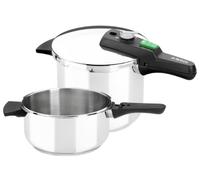 MONIX Quick | Lot 2 Autocuisseurs Rapides 4 + 6 Litres, Acier Inox 18/10, Compatibles Toutes Sources de Chaleur Induction Incluse