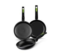 Monix S0427407 Lot de 3 poêles M481241 18/22/26 cm Vert