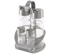 MONIX Sabor | Huilier/Vinaigrier Acier Inoxydable et Verre 4 Unités