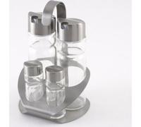 Monix Sabor - set pour huile, vinaigre, sel et poivre avec support
