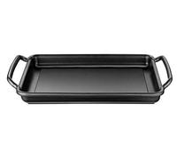 MONIX Solid+ | Plancha 40 cm en Fonte d’Aluminium avec Antiadhésif Innovations sans PFOA, Compatibles Toutes Sources de Chaleur, Noir