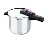 MONIX Tempo | Autocuiseur 6 L, inox 18/10, tous feux dont induction, poignée et poignées en bakélite, triple système de sécurité,