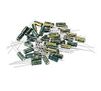 MONIZMVC 500 PCS 1 uF 6.8 uF 10 uF 22 uF 100 uF 16 V 25 V 50 V 250 V 400 V 44 Condensateur électrolytique for Projet de Bricolage à souder 22 uF5x11 50 pcs