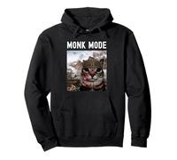 Monk Mode Funny Discipline Focus Motivational Cat Meme Sweat à Capuche