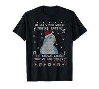 Monk Perruche Snack Blue Quaker Perroquet Ugly Christmas T-Shirt