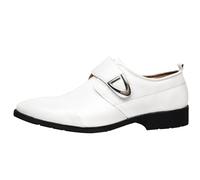 Monk Strap Chaussures rétro pour homme Chaussures d'affaires confortables Chaussures de mariage élégantes Chaussures de loisirs légères en cuir Couleur unie Chaussures à enfiler Chaussures d'extérieur