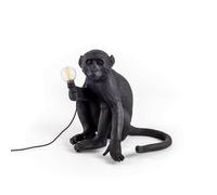 Monkey assis Indoor / Outdoor Lampe de table noir Seletti - 8008215149226