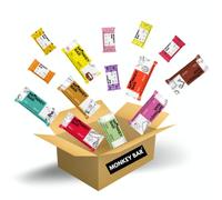 MONKEY BAR - Boîte de 14 barres, 4 à 7 ingrédients naturels, 8 barres protéinées et 6 barres énergétiques, sans sucre ajouté, énergie instantanée sans sucre, meilleur cadeau sain