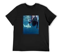 Monkey Business Shark Surfing T-Shirt Black Mens Tee Unisex Shirt 3XL