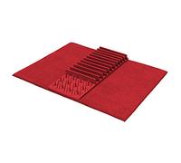MONKEY CLEAN® Égouttoir à vaisselle pliable - Tapis d'égouttement avec égouttoir - Égouttoir à vaisselle - Égouttoir pour cuisine - Couleur : rouge