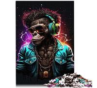 Monkey DJ Puzzles pour adultesPuzzles 1000 pièces pour adultesPuzzles en Carton pour Adultes et Enfants à partir de 12 Ans Puzzle Jeu Pratique / 26 * 38cm.